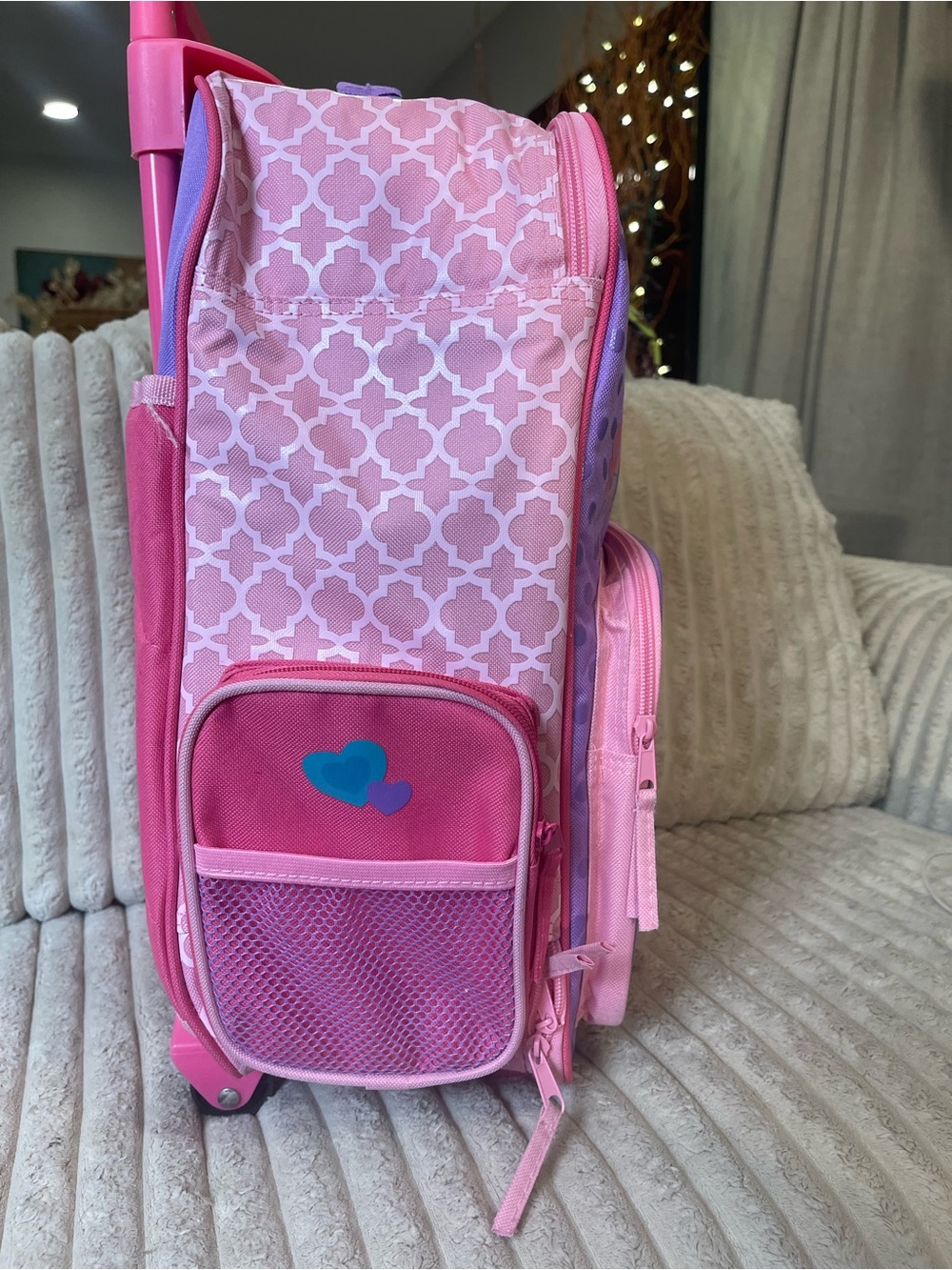 Stephen Joseph Kids Classic Rolling Luggage Bag Pink Unicorn Travel - Picture 2 of 11